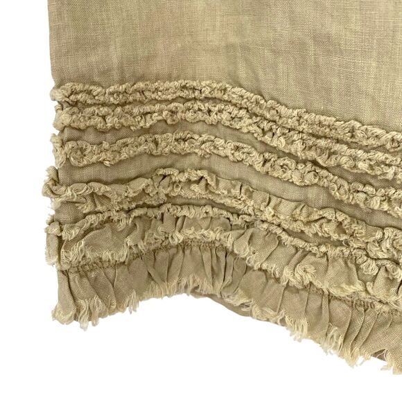 Relax Tommy Bahama Women's Linen Beige Lined Summer Knee Length Skirt Size 0 - Picture 5 of 10